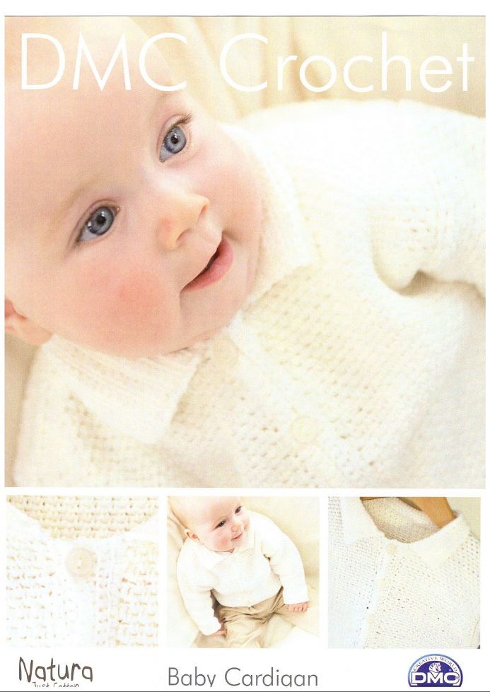 DMC Crochet Baby Cardigan Cotton DK 15044L/2